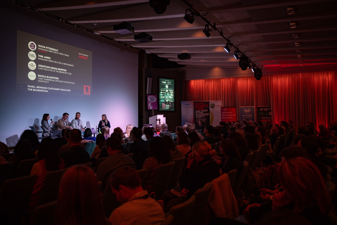 Nicola Blackford speaking on a panel at RMI 2025